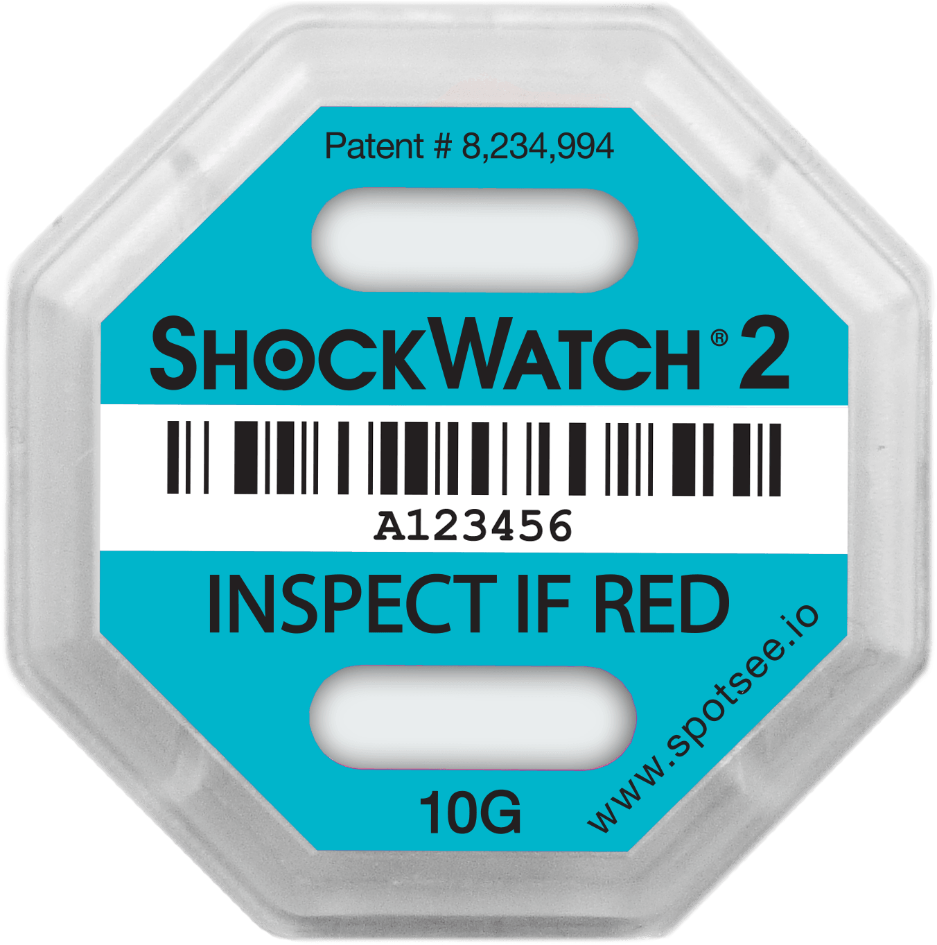 ShockWatch 2 - 10G -Serialized, includes framing label